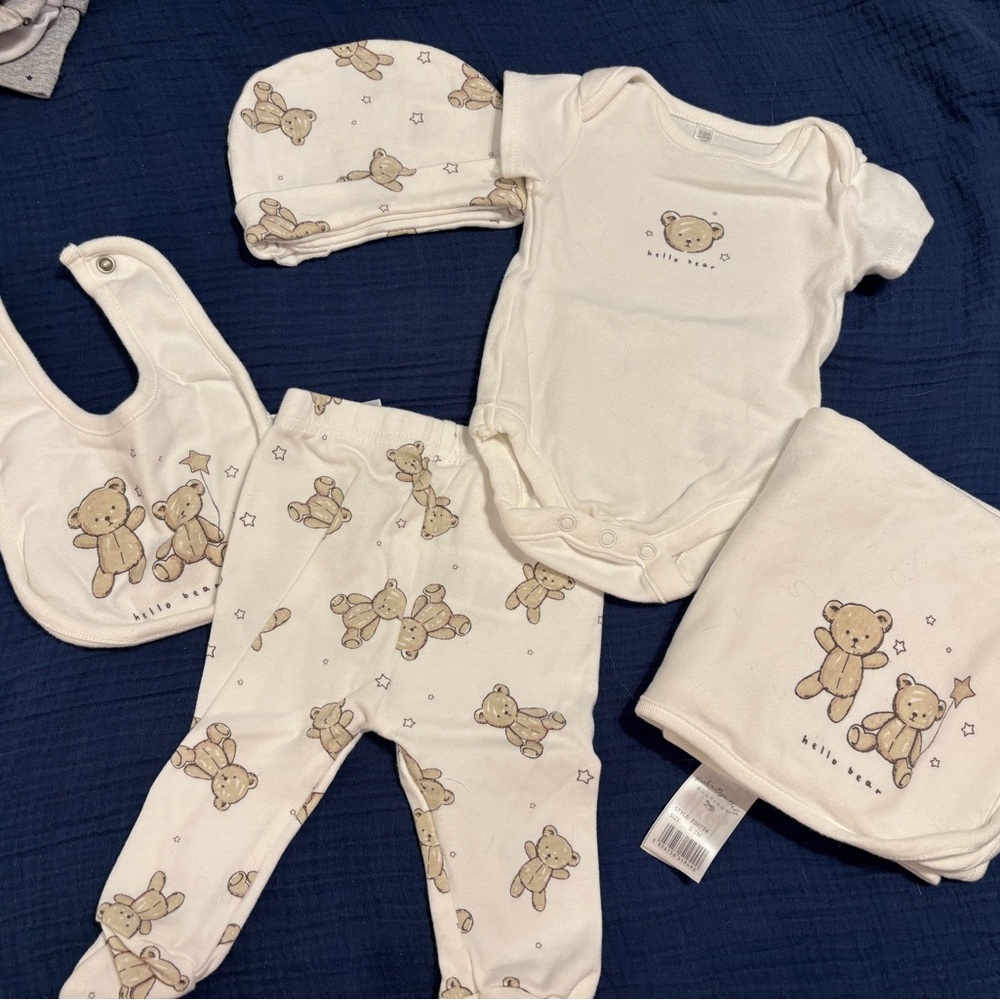 Rock A Bye Baby Teddy Bear Baby Clothing Set